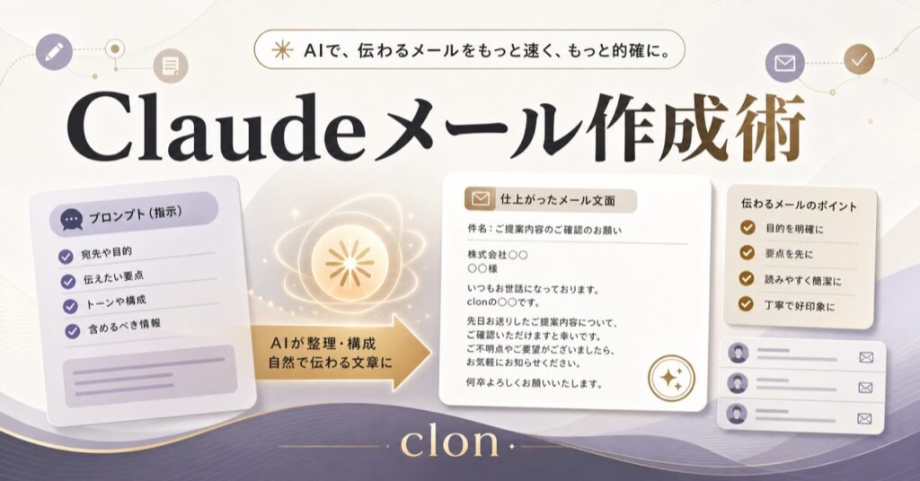 Claudeメール作成術のアイキャッチ